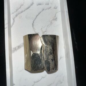 Kendra Scott Constance Cuff Bracelet In Gold tone clear crystals statement